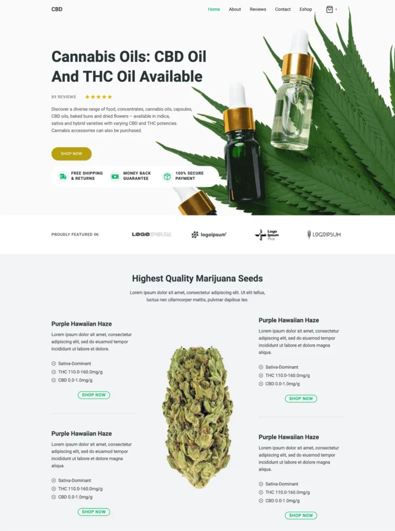 Mẫu Eshop bán Cỏ