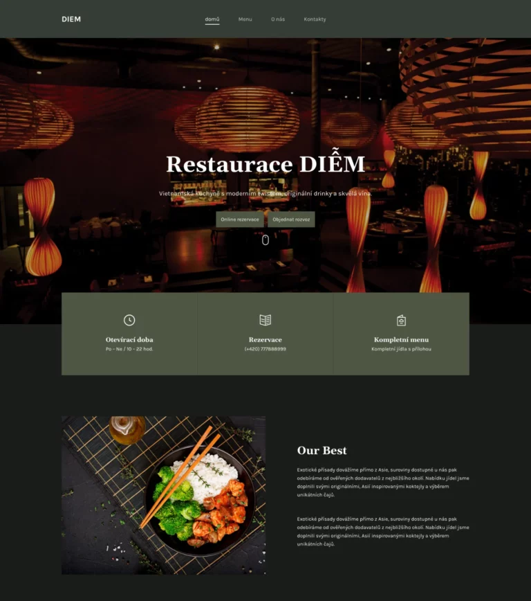 Mẫu Web cho quán 02